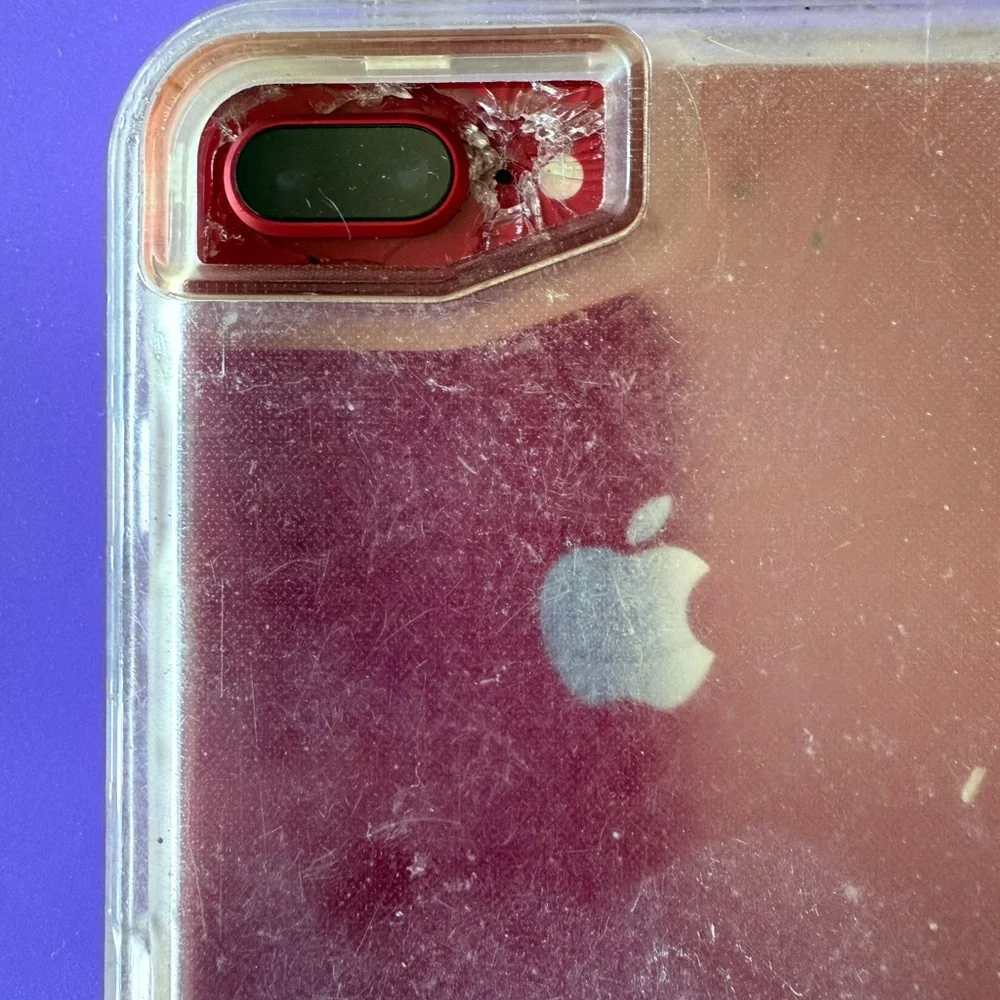 iPhone 8 Plus with clear case